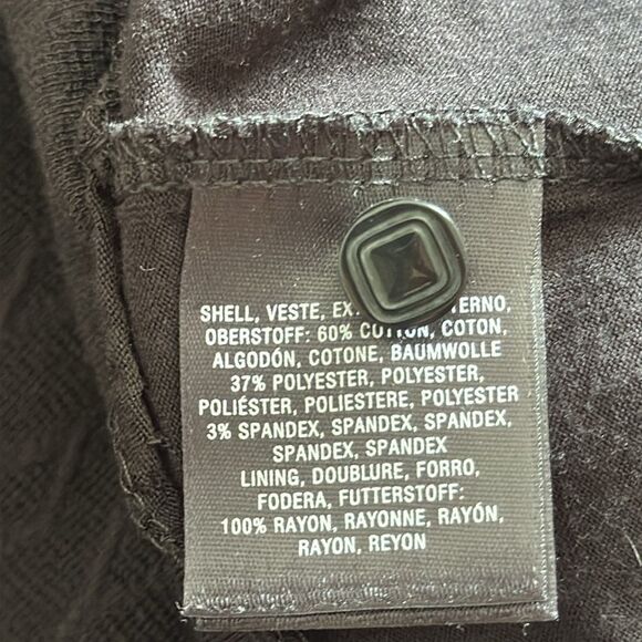 Maeve Anthropologie Women’s Little Black Shift Dress Diamond Knit Printed Size M - Picture 9 of 9